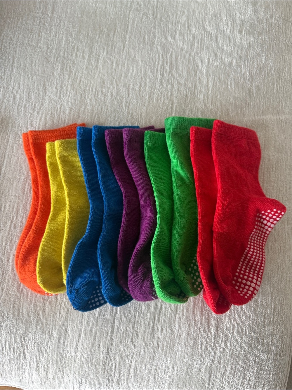 Non-Brand Rainbow Grip Socks for Men - Multi-Color Pack